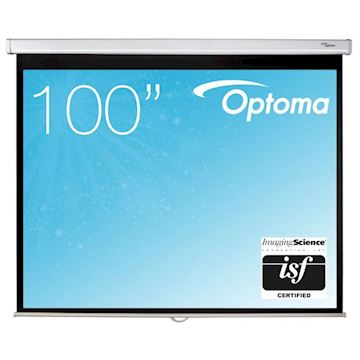 Optoma 100" diagonal 4:3 manual pull down screen